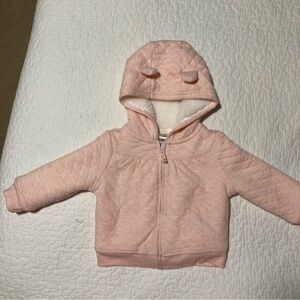 Carter's Pink and White Puffer Jacket with Hood‎ Size 12M
